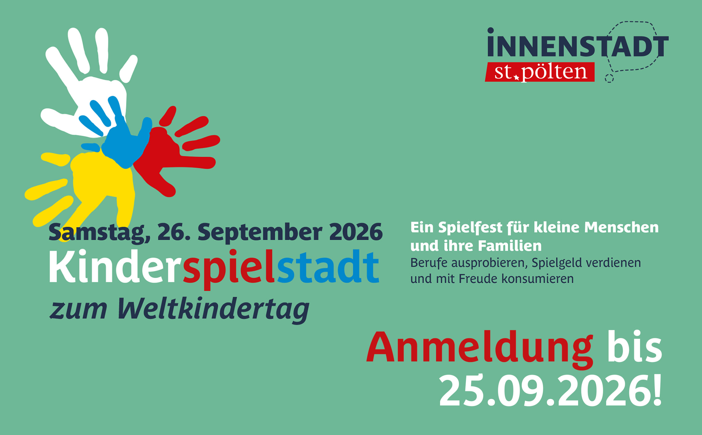 Kinderspielstadt 2026: Anmeldung ab sofort möglich!